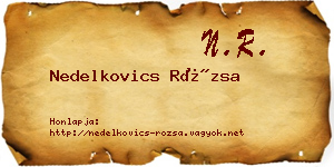 Nedelkovics Rózsa névjegykártya