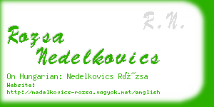 rozsa nedelkovics business card